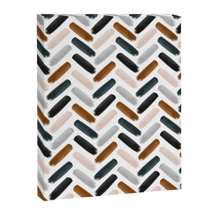 Painted herringbone - neutrals Canvas Print Gallery Image 1