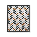 Painted herringbone - neutrals Framed Canvas Print Gallery Image 6