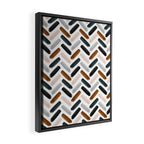 Painted herringbone - neutrals Framed Canvas Print Gallery Image 2