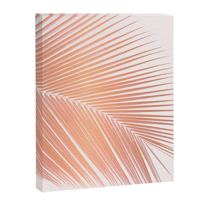 Palm leaf - copper pink Canvas Print Gallery Image 1