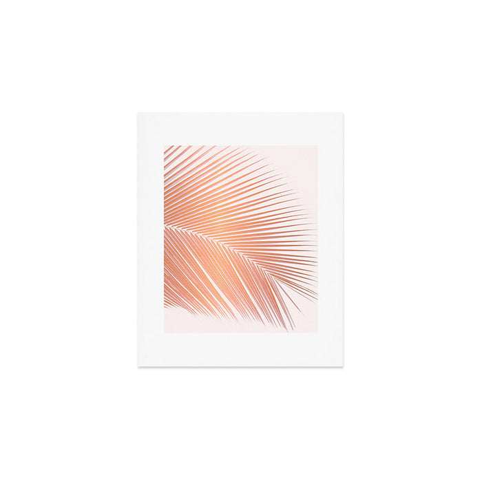 Palm leaf - copper pink Art Print Gallery Image 1