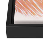 Palm leaf - copper pink Framed Canvas Print Gallery Image 3