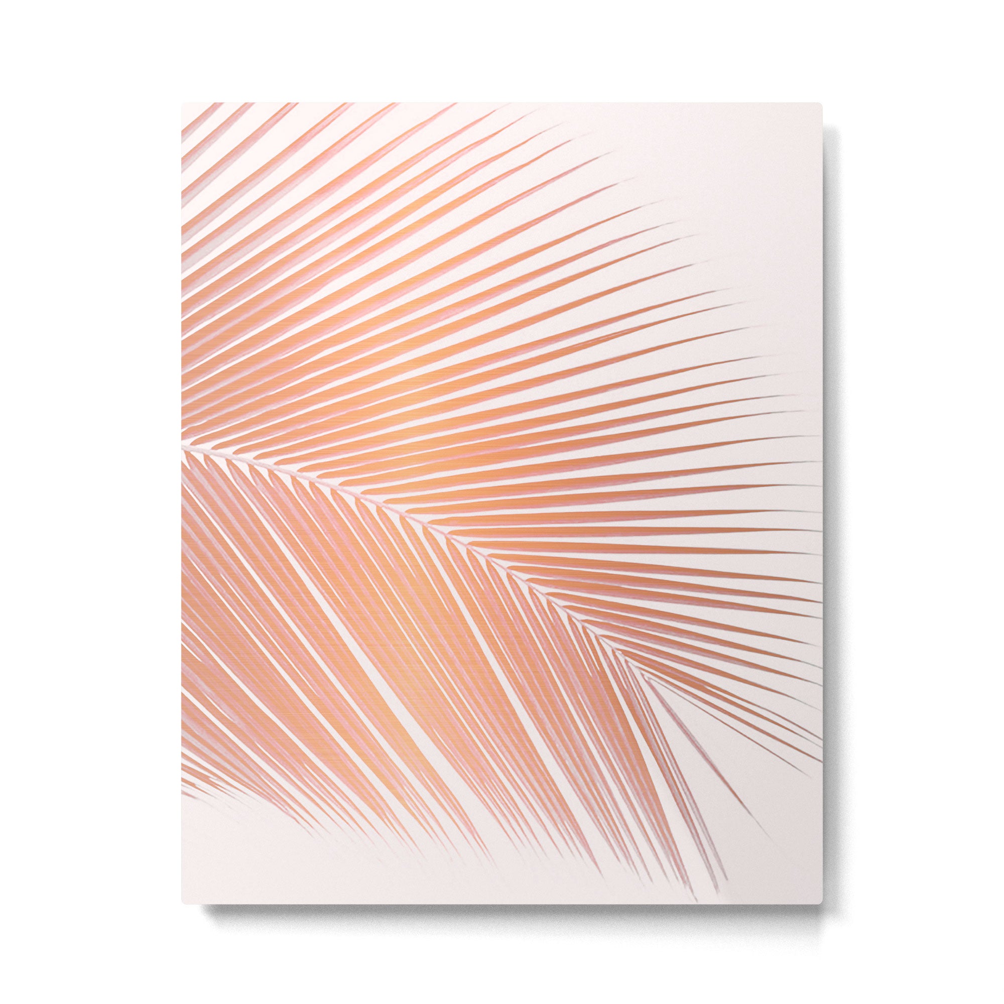 Palm leaf - copper pink Metal Print Gallery Image 6