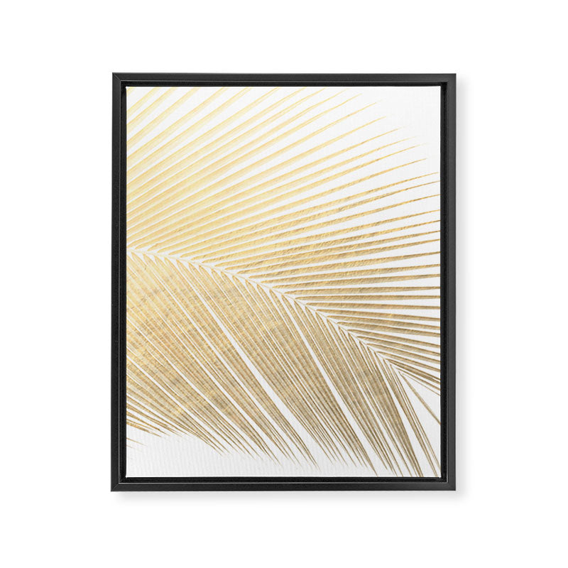 Palm leaf - gold Framed Canvas Print Gallery Image 8