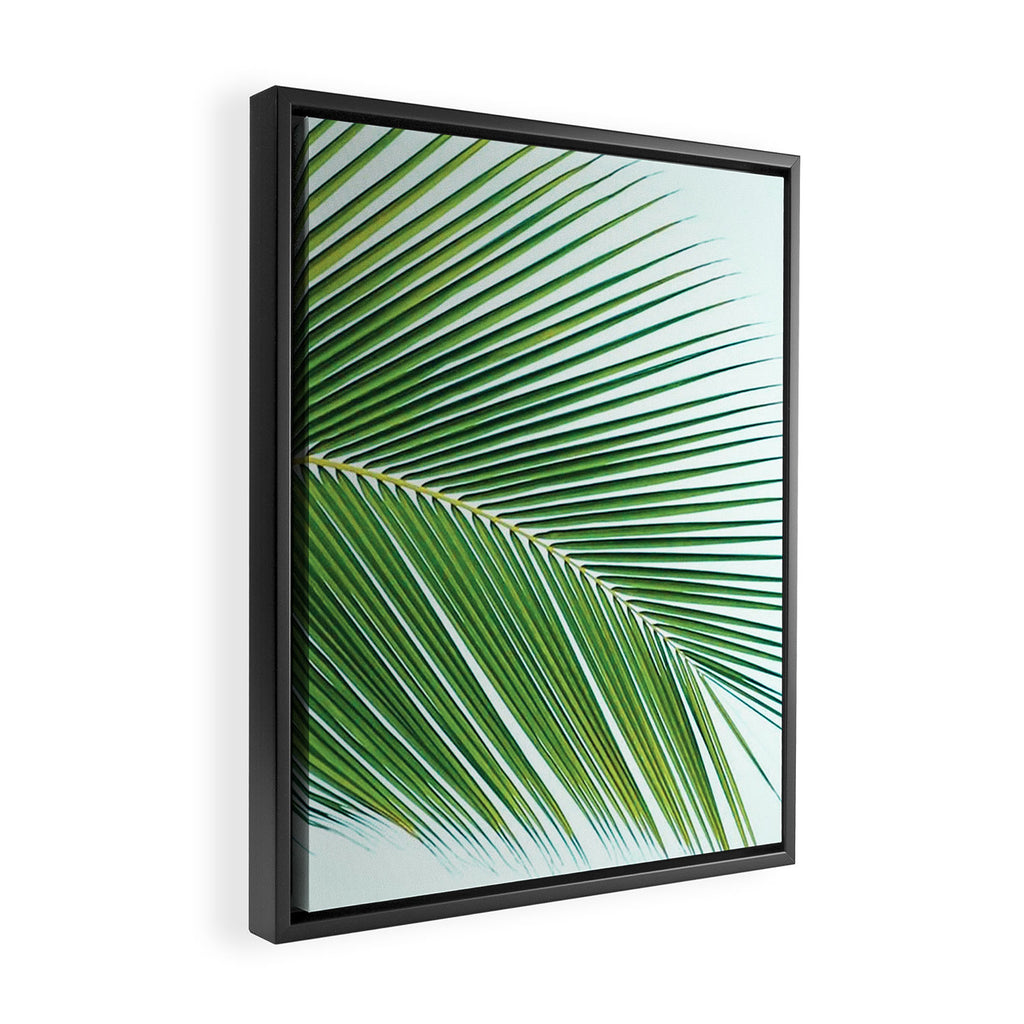 Palm leaf - greenery Framed Canvas Print Gallery Image 2