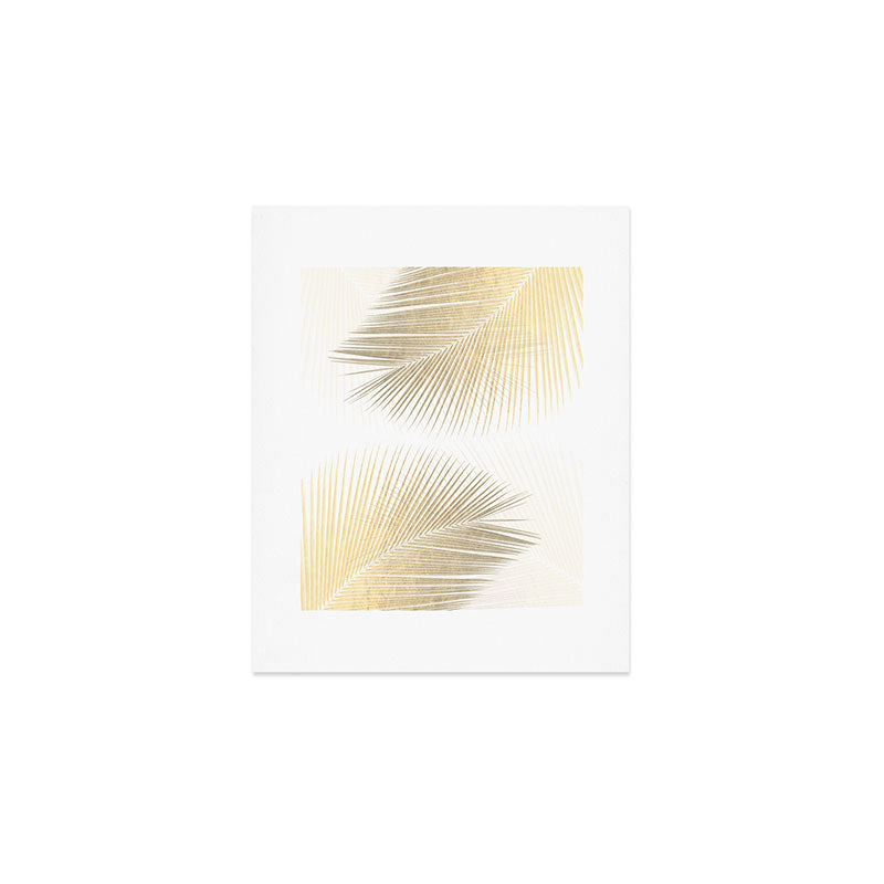 Palm leaf synchronicity - gold Art Print Gallery Image 1