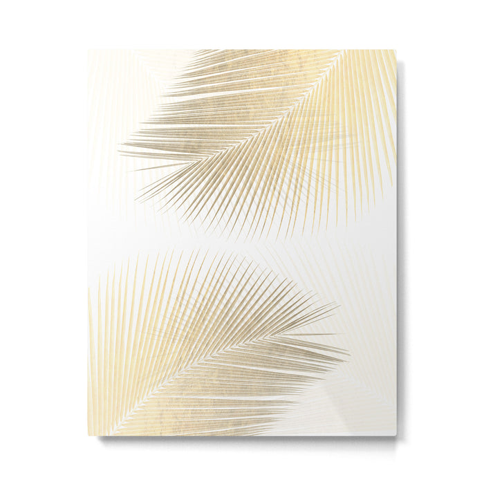 Palm leaf synchronicity - gold Metal Print Gallery Image 1