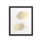 Palm leaf synchronicity - gold Framed Art Print Gallery Image 6