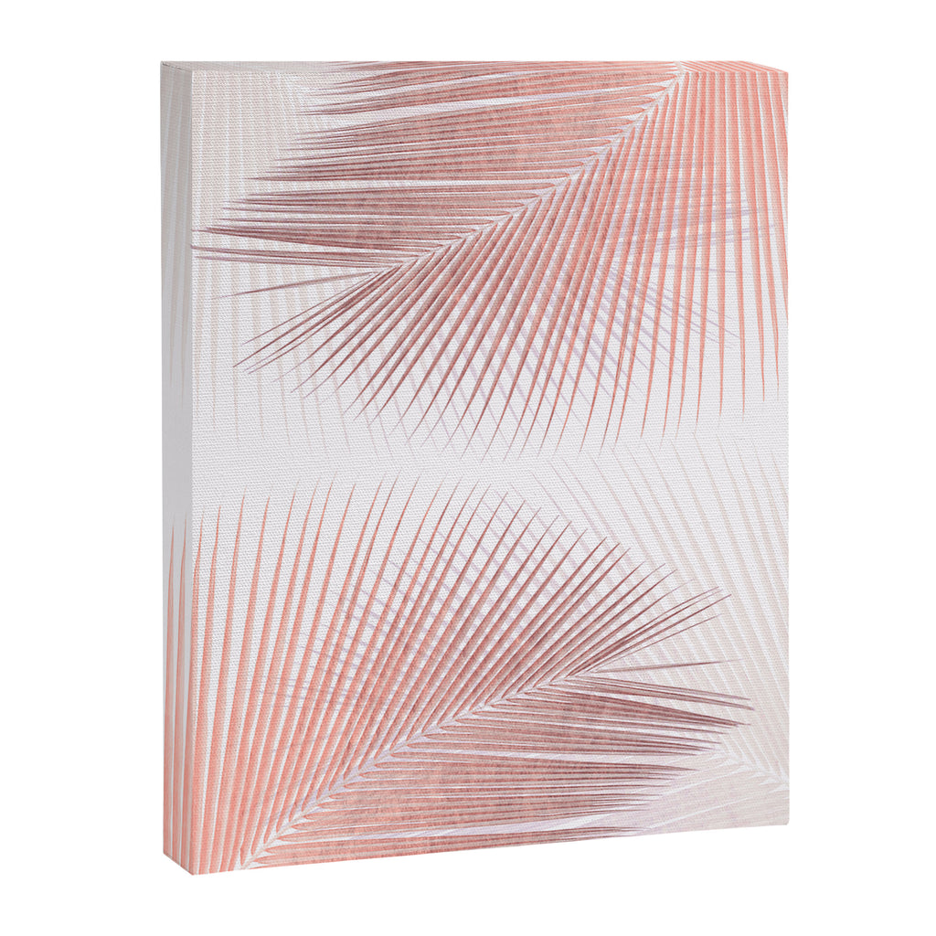 Palm leaf synchronicity - rose gold Canvas Print Gallery Image 8