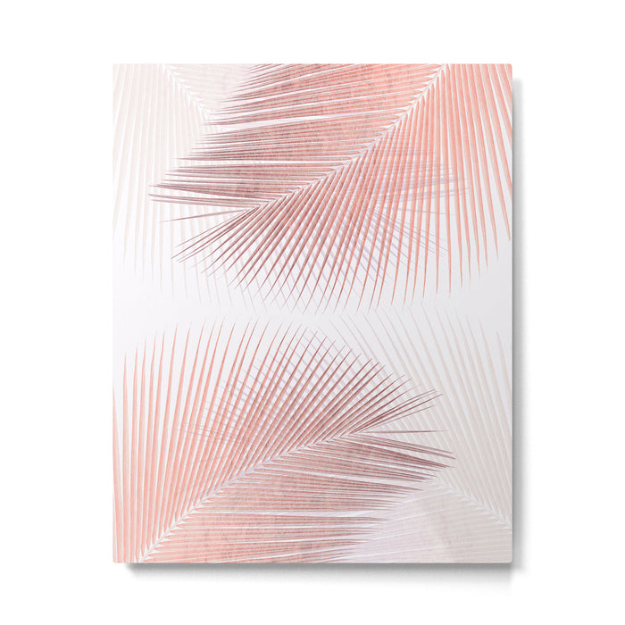 Palm leaf synchronicity - rose gold Metal Print Gallery Image 1
