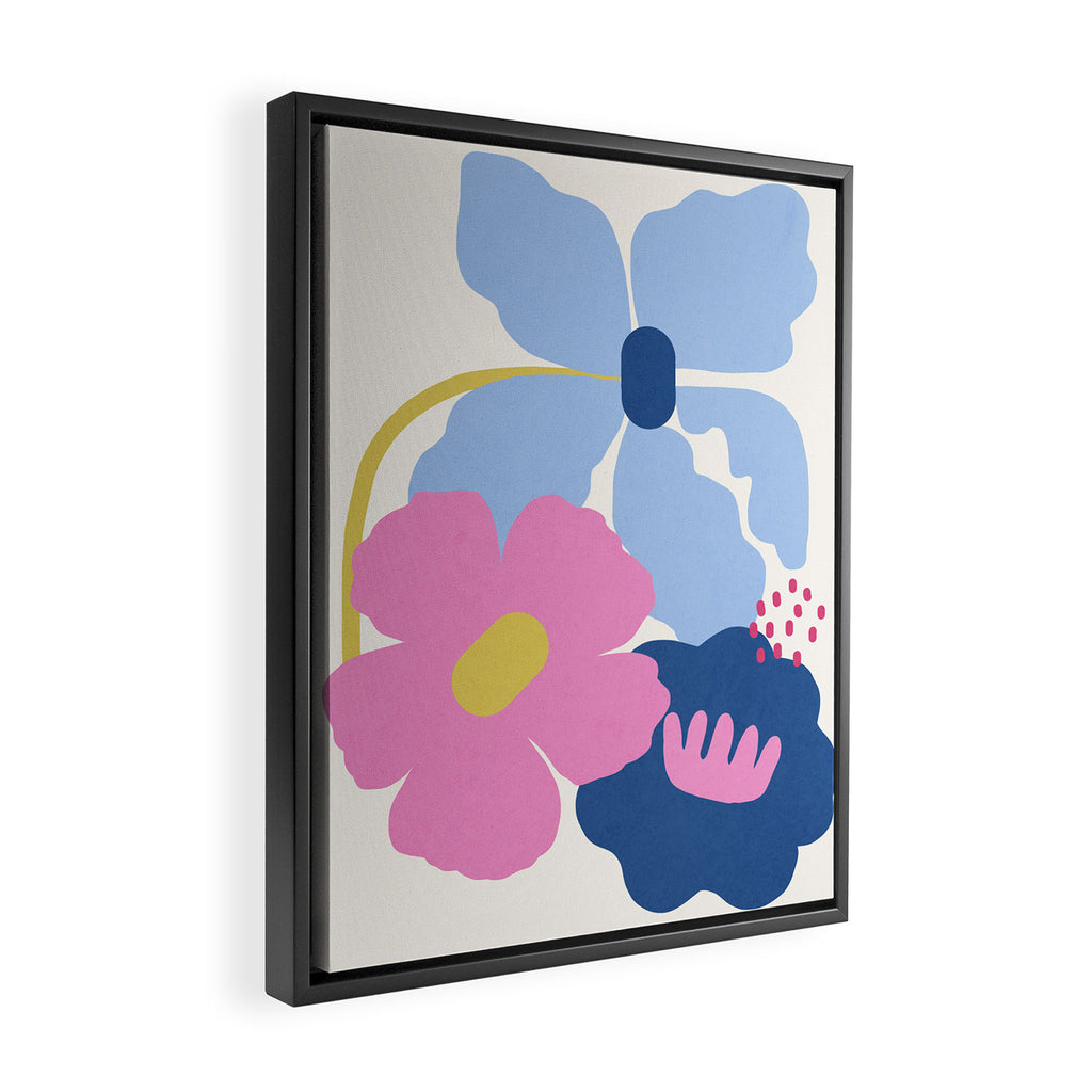 Paper Blooms - tropical Framed Canvas Print Gallery Image 2