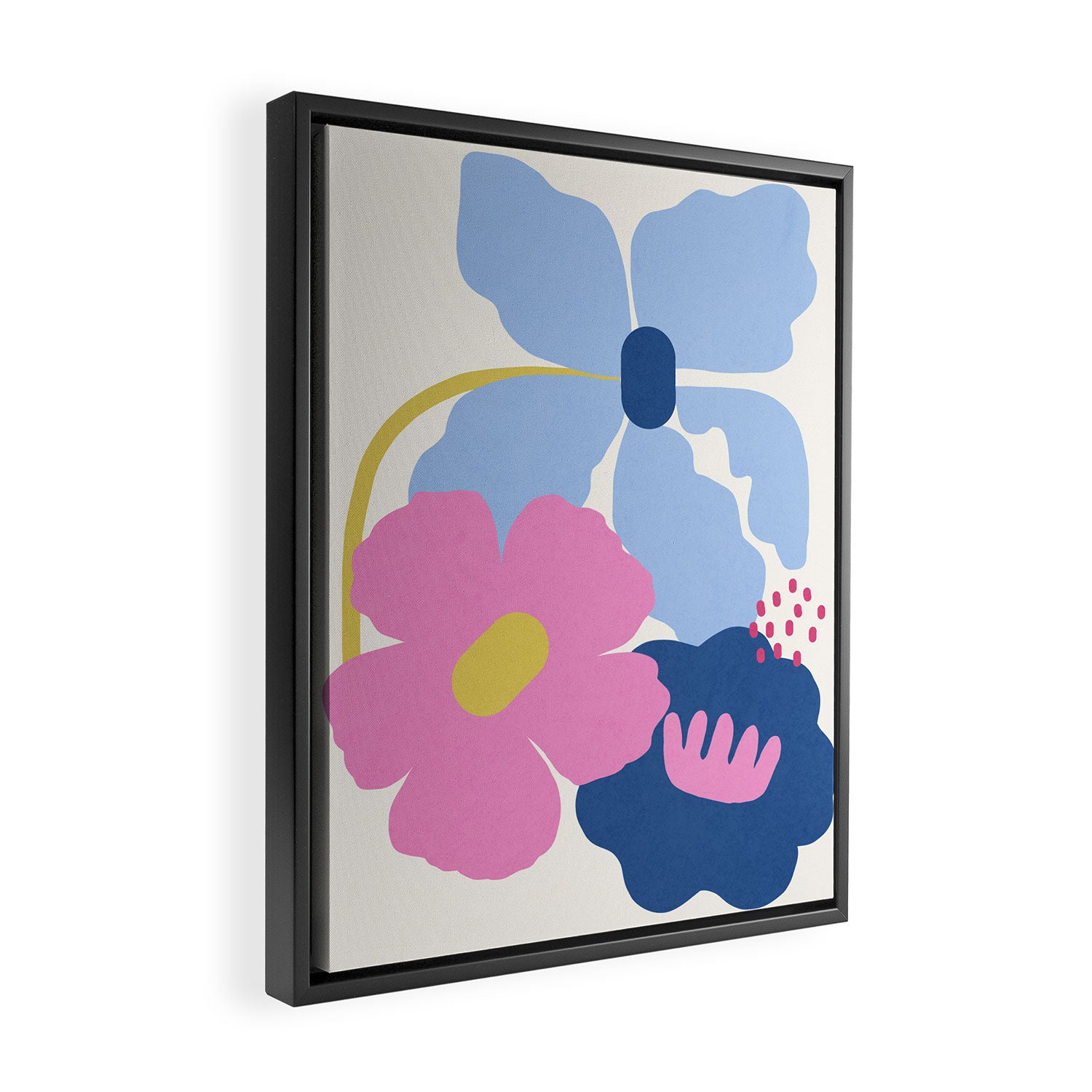 Paper Blooms - tropical Framed Canvas Print Gallery Image 2