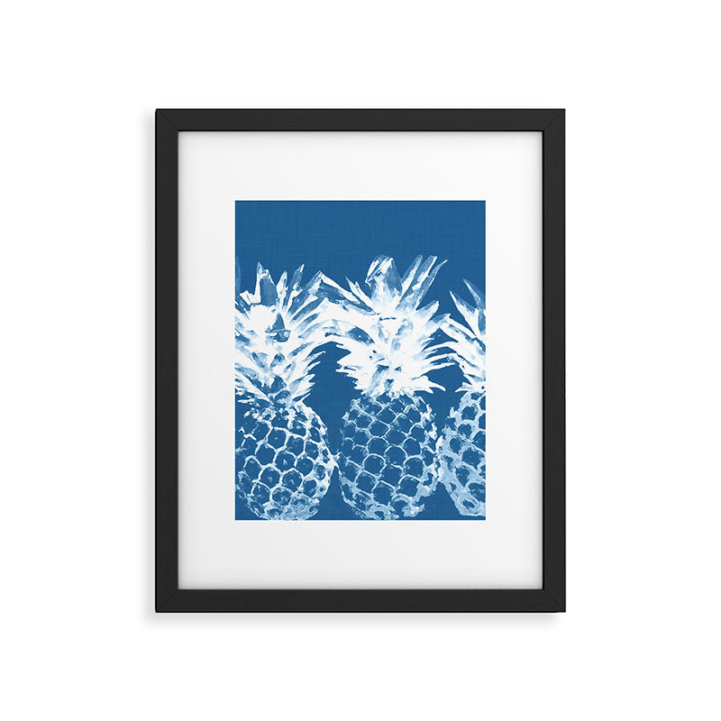 Pineapple blues Framed Art Print Gallery Image 6
