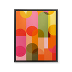 Ping Pong - brights Framed Canvas Print Gallery Image 8