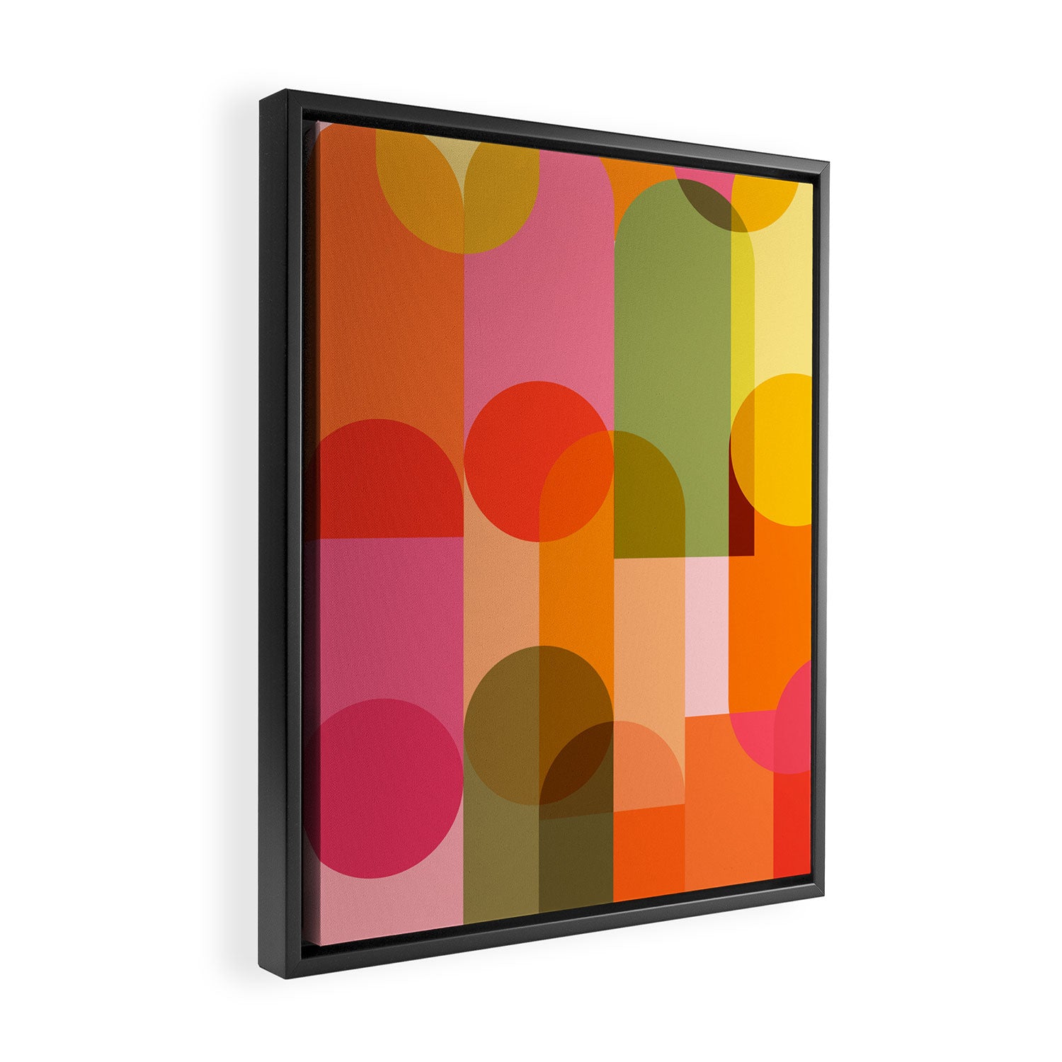 Ping Pong - brights Framed Canvas Print Gallery Image 2