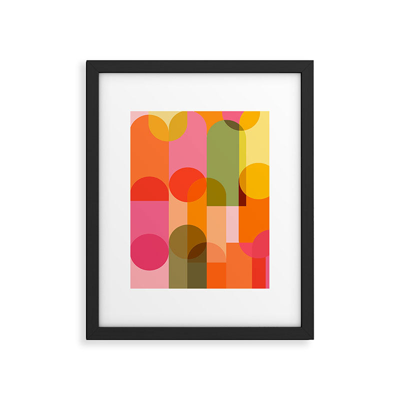 Ping Pong - brights Framed Art Print Gallery Image 4
