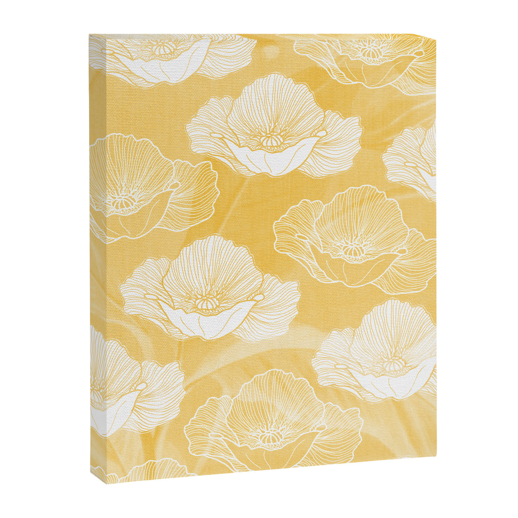 Poppy bloom - yellow Canvas Print Gallery Image 8