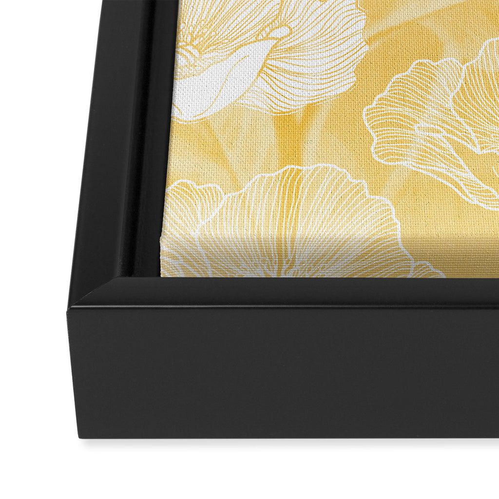 Poppy bloom - yellow Framed Canvas Print Gallery Image 3
