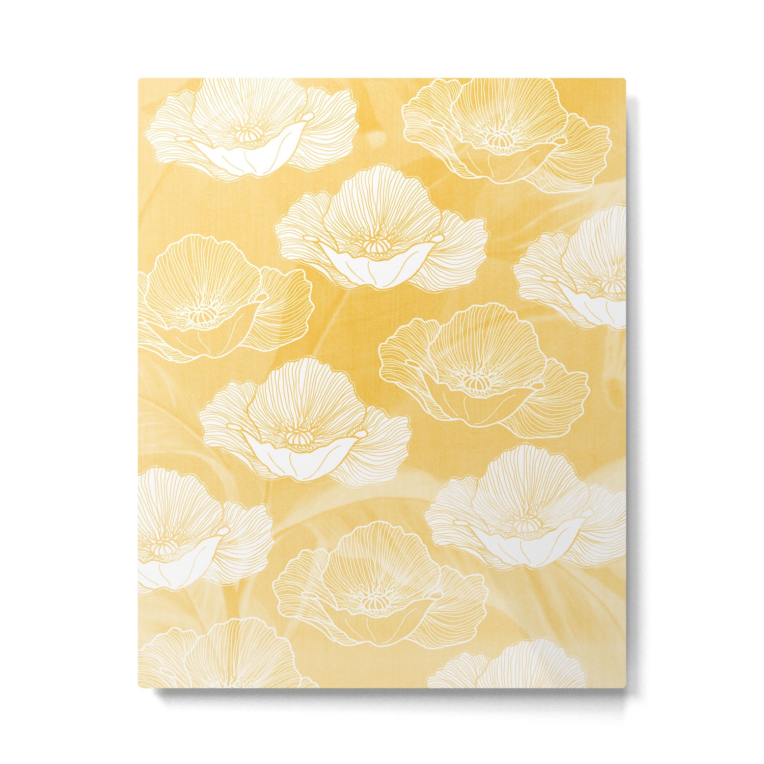 Poppy bloom - yellow Metal Print Gallery Image 6