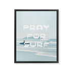 Pray For Surf Framed Canvas Print Gallery Image 6