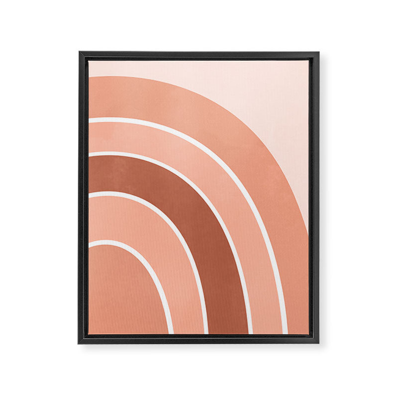 Rainbow arc - neutrals Framed Canvas Print Gallery Image 8