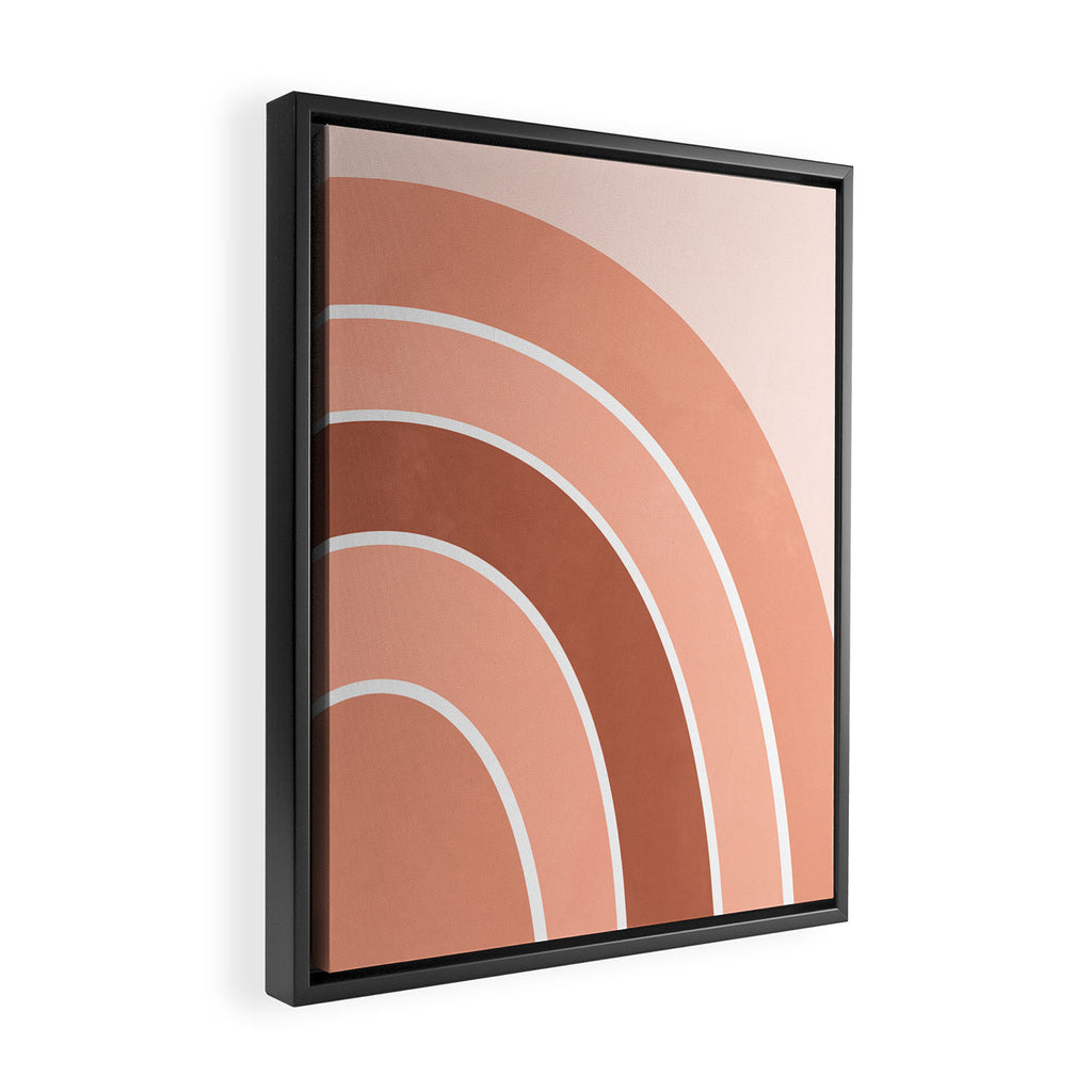 Rainbow arc - neutrals Framed Canvas Print Gallery Image 2