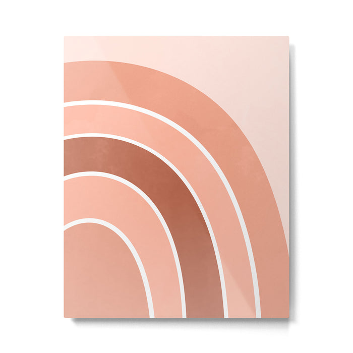 Rainbow arc - neutrals Metal Print Gallery Image 1