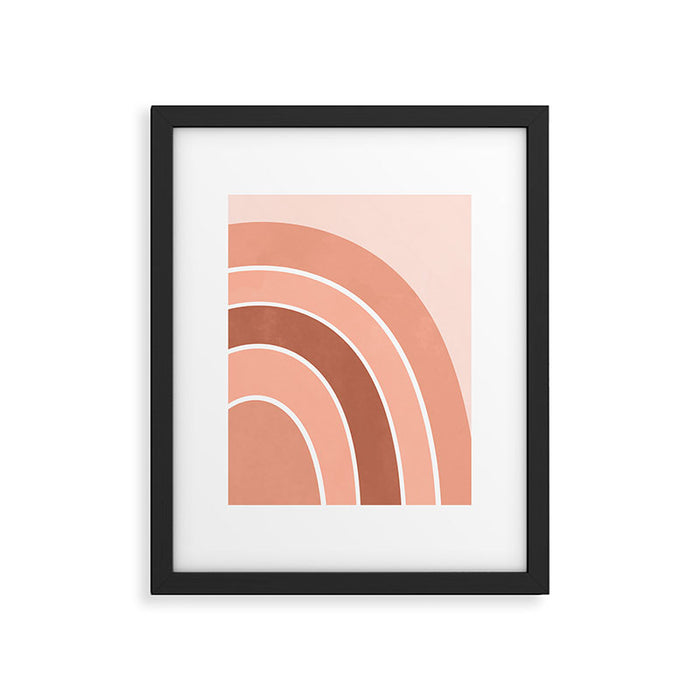Rainbow arc - neutrals Framed Art Print Gallery Image 1