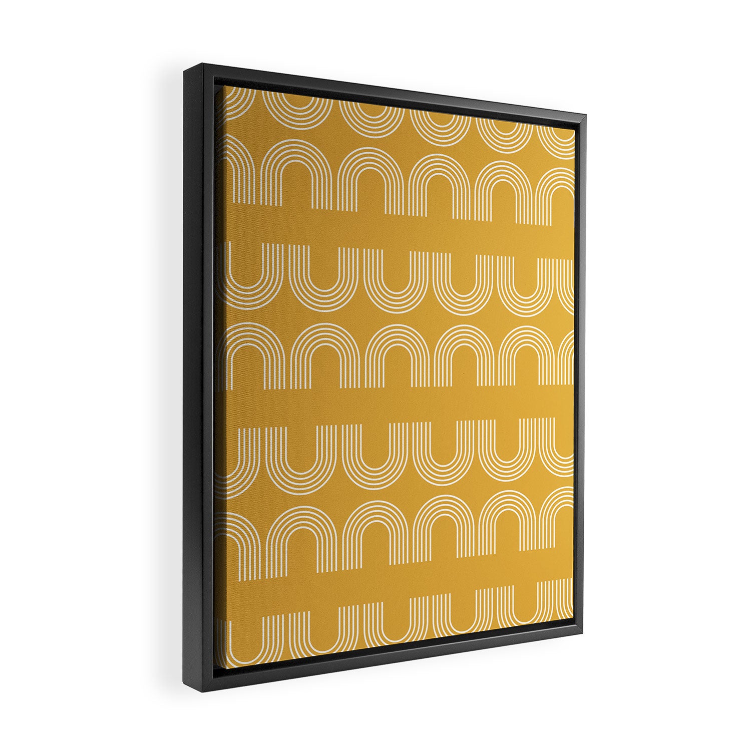 Rainbow balance - yellow Framed Canvas Print Gallery Image 2
