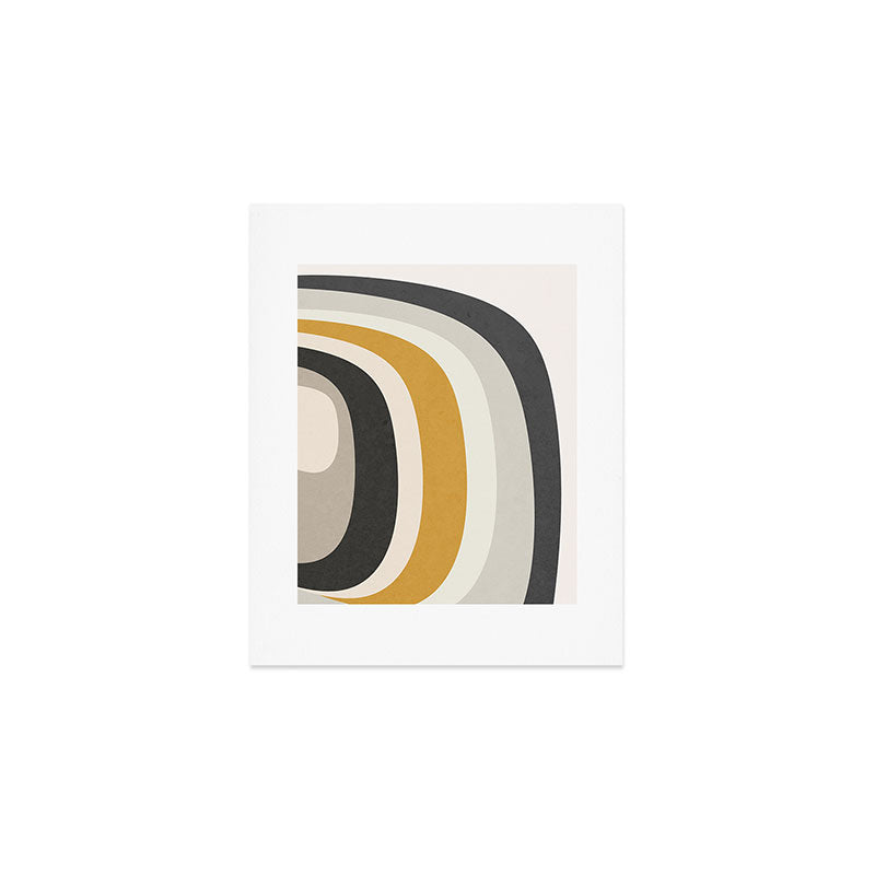 Rainbow rings - neutrals Art Print Gallery Image 1