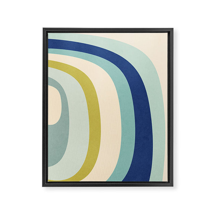 Rainbow rings - oceanic Framed Canvas Print Gallery Image 1