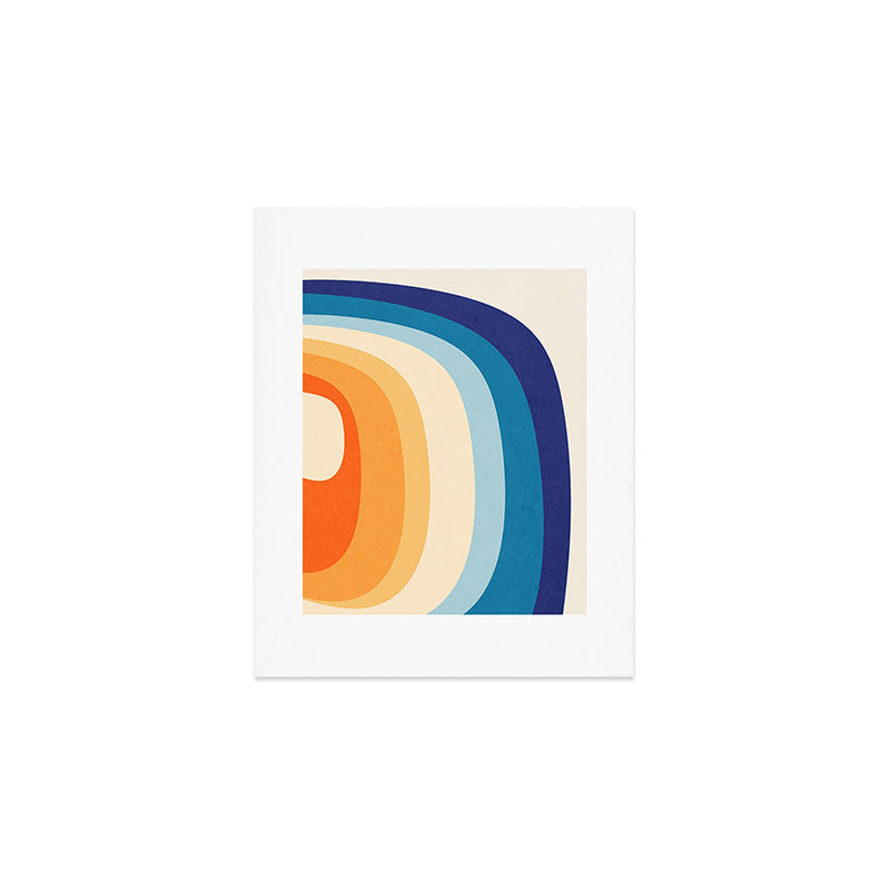 Rainbow rings - retro Art Print Gallery Image 1