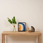 Rainbow rings - retro Framed Canvas Print Gallery Image 4