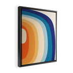 Rainbow rings - retro Framed Canvas Print Gallery Image 2
