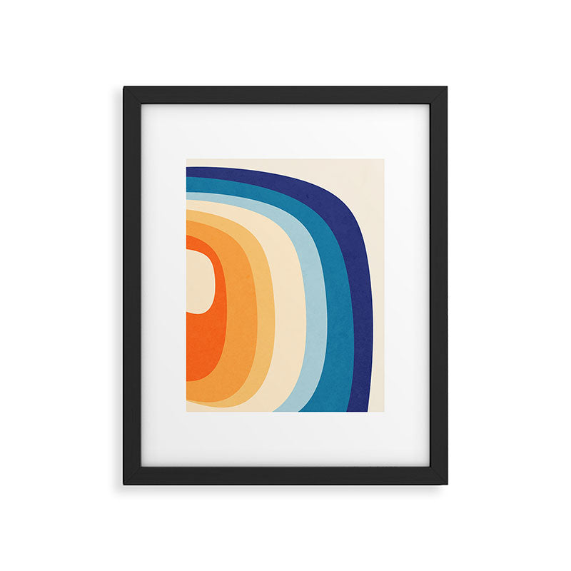 Rainbow rings - retro Framed Art Print Gallery Image 5