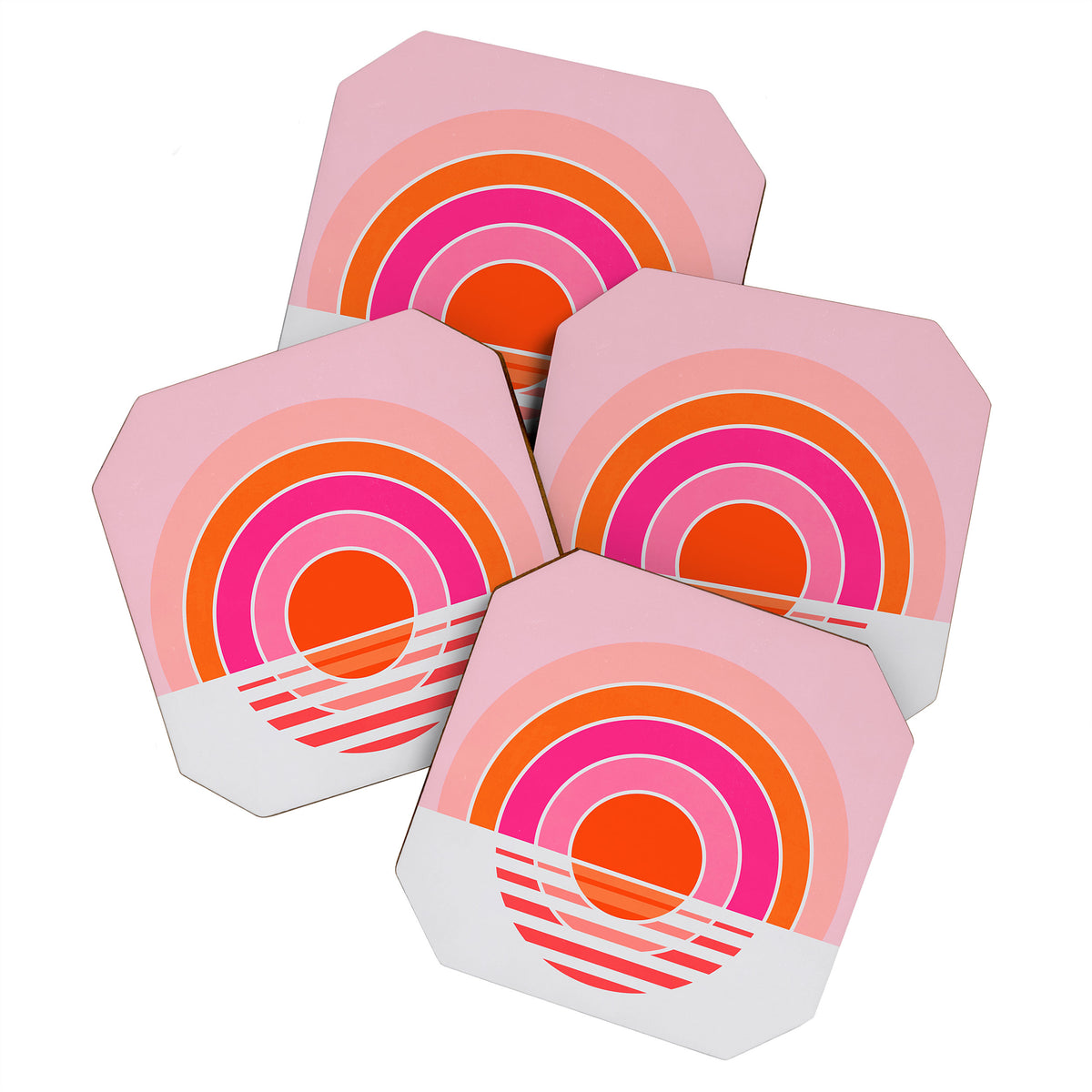 Rainbow sunset Coaster Gallery Image 1