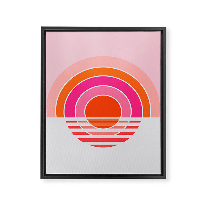 Rainbow sunset Framed Canvas Print Gallery Image 1