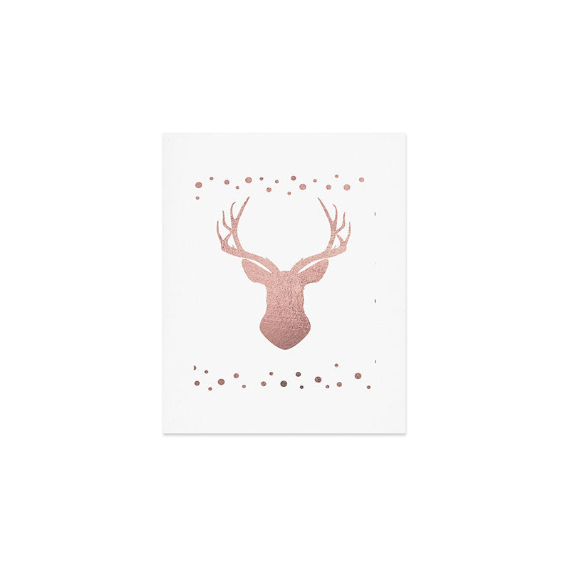 Reindeer - rose gold Art Print Gallery Image 1