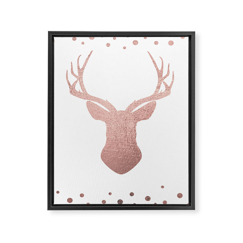 Reindeer - rose gold Framed Canvas Print Gallery Image 8