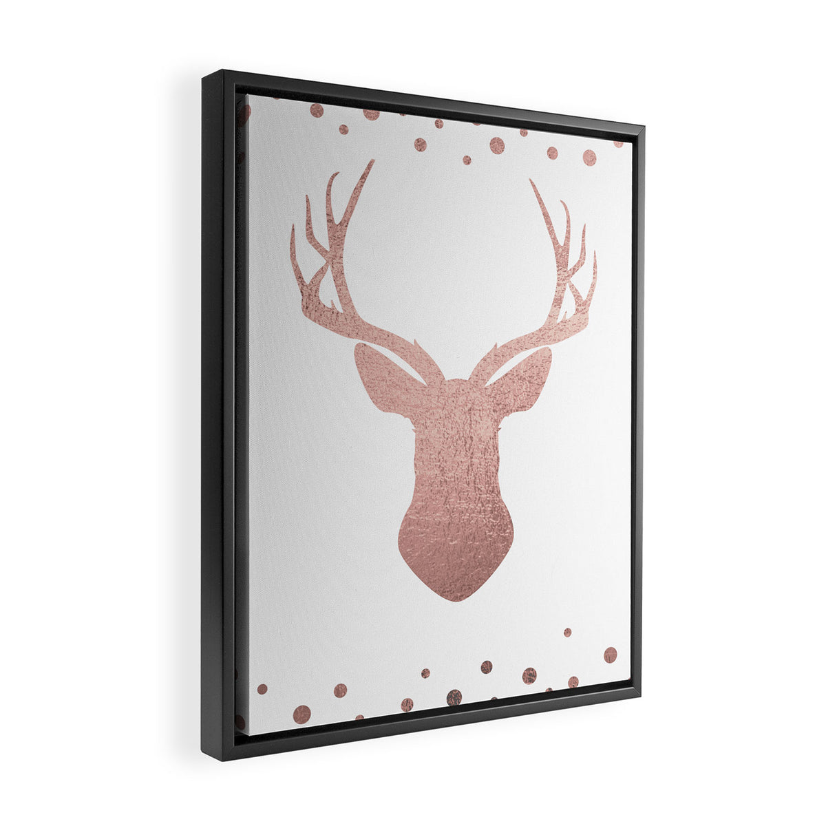 Reindeer - rose gold Framed Canvas Print Gallery Image 2