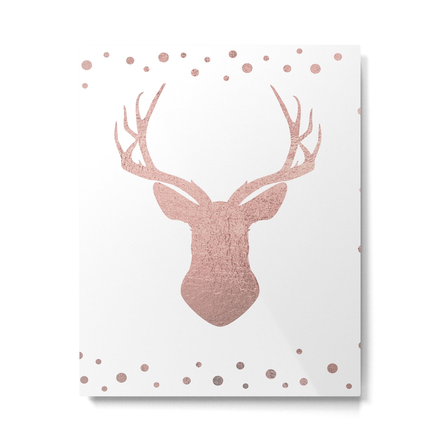 Reindeer - rose gold Metal Print Gallery Image 6