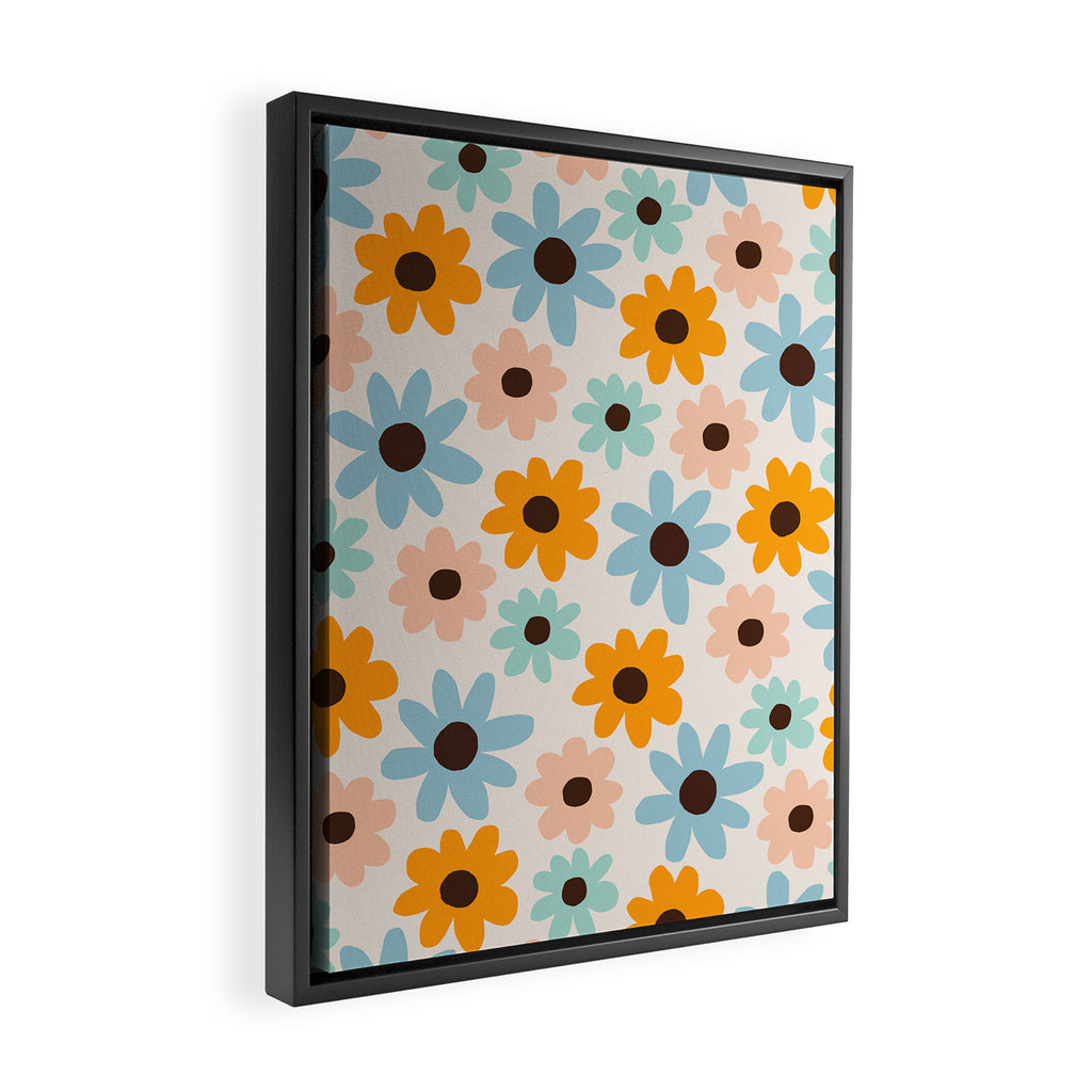 Retro Bloom 2 Framed Canvas Print Gallery Image 2