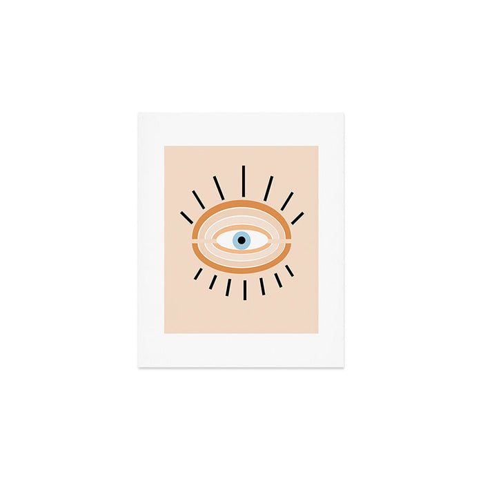 Retro evil eye - earthy Art Print Gallery Image 1