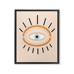 Retro evil eye - earthy Framed Canvas Print Gallery Image 8