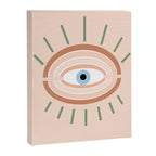 Retro evil eye - neutrals Canvas Print Gallery Image 8