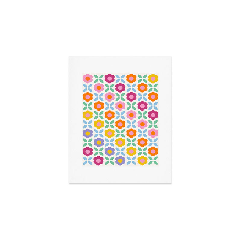 Retro Flower Pattern #2  Art Print Gallery Image 1