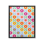 Retro Flower Pattern #2  Framed Canvas Print Gallery Image 6