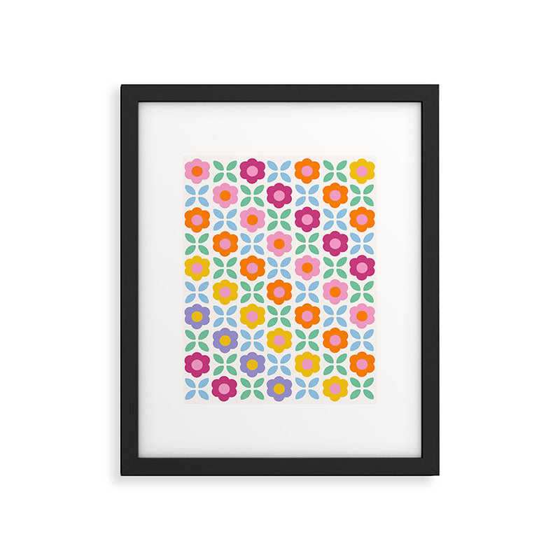 Retro Flower Pattern #2  Framed Art Print Gallery Image 5