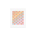 Retro Flower Pattern - rainbow Art Print Gallery Image 1