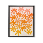 Retro Palms - ombre sunset Framed Canvas Print Gallery Image 6